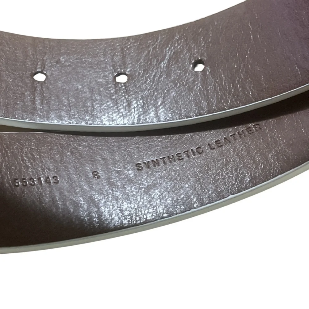 NWT Michael Kors Signature MK Logo Belt - Vanilla/Gold (S)